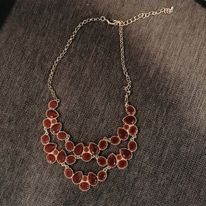 Burgundy/gold necklace